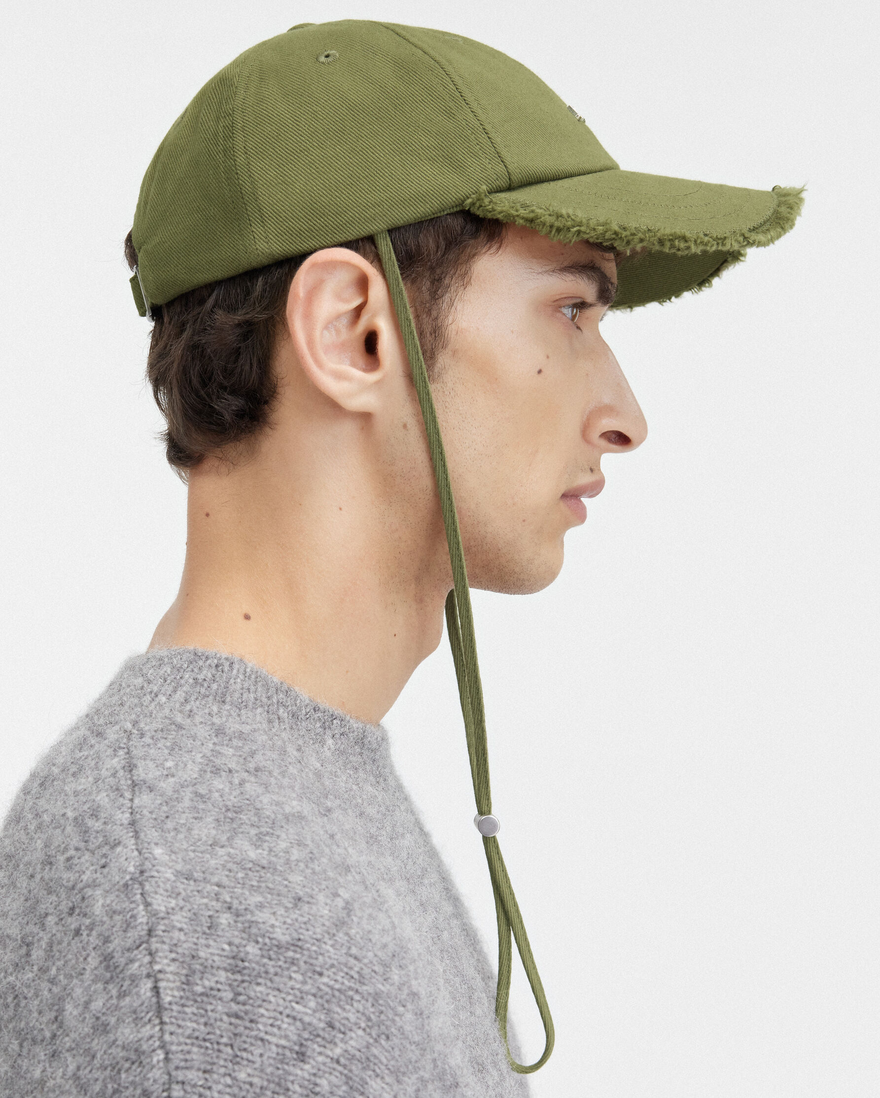 Jacquemus Military Green Frayed Brim Baseball Cap Jacquemus Jacquemus frayed brim cap | Grailed main image 3