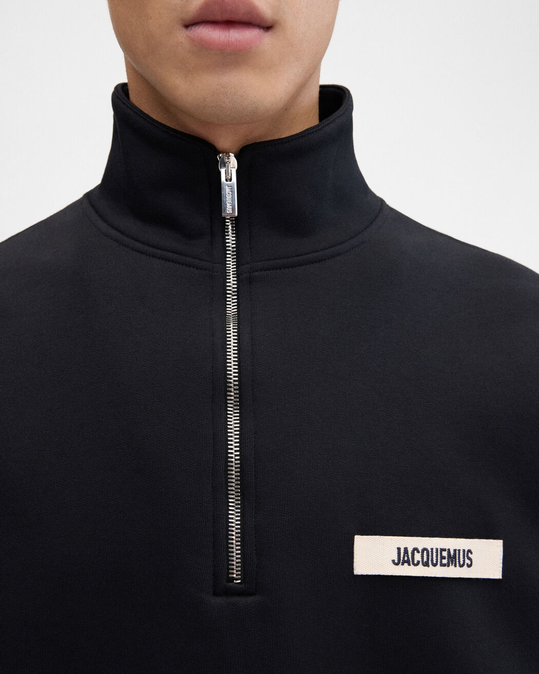 The Gros Grain zipped-rollneck sweatshirt jacquemus the gros grain zipped rollneck sweatshirt