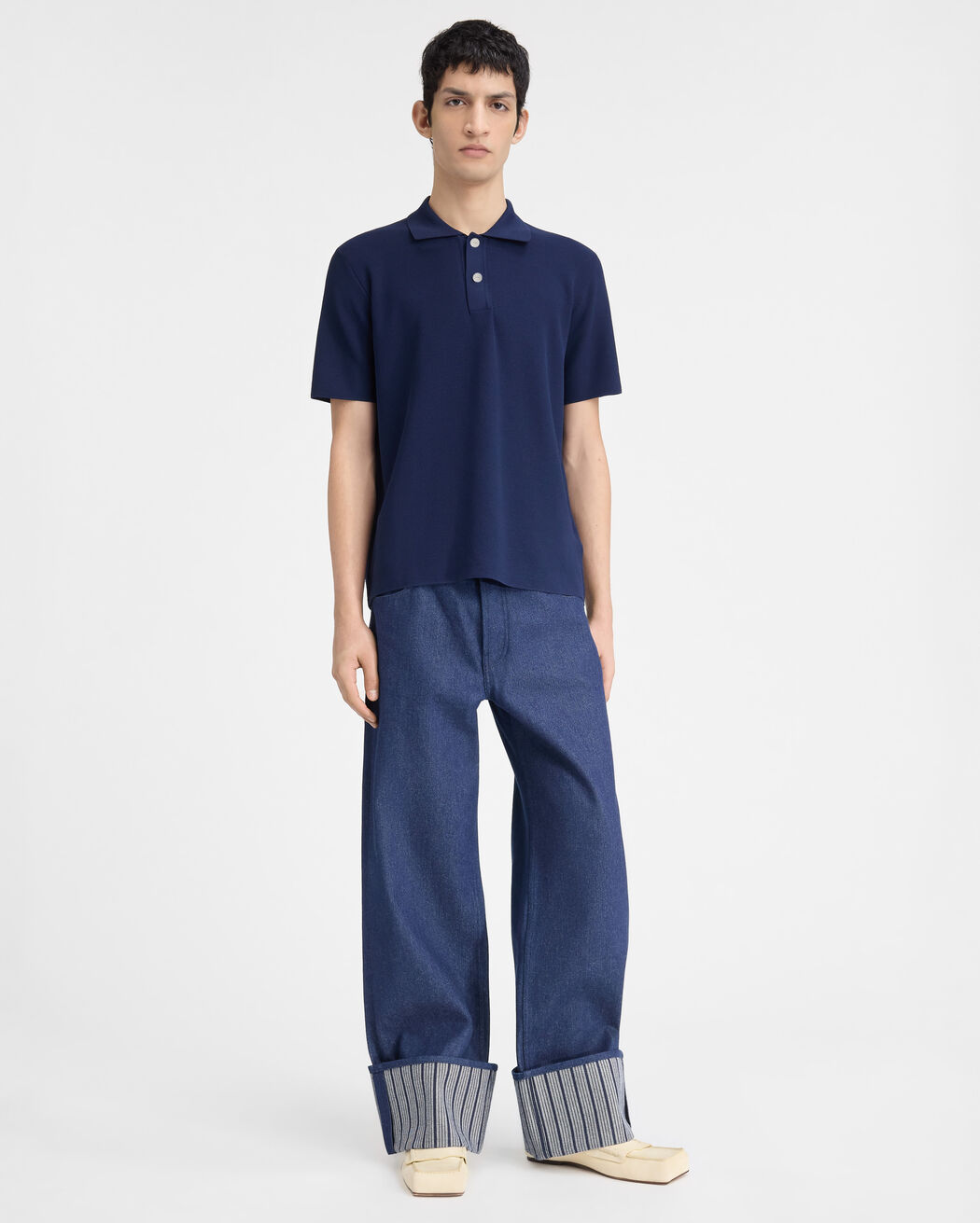The knit polo shirt jacquemus the knit polo shirt