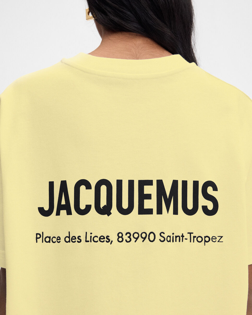 The Saint Tropez Place des Lices address t-shirt jacquemus the saint tropez place des lices address t shirt