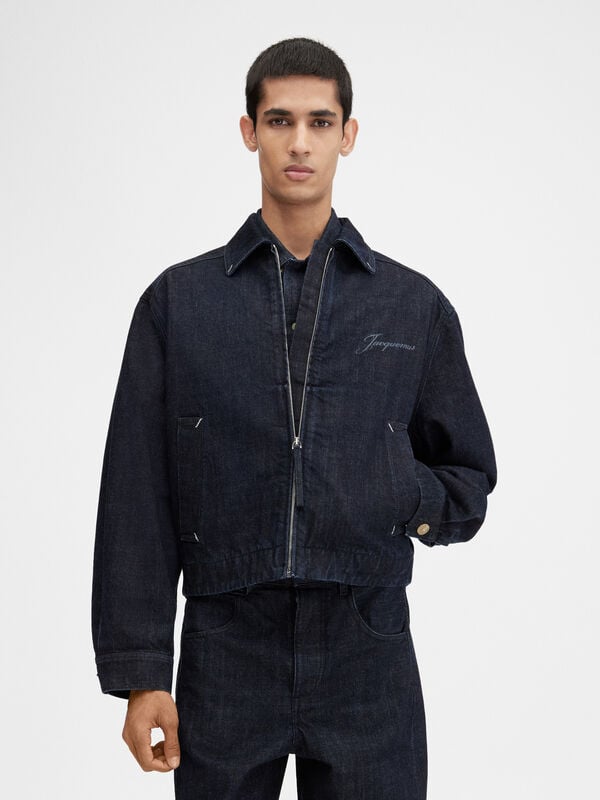 The Canevas de-Nîmes denim jacket jacquemus the canevas de n mes جاكيت دنيم