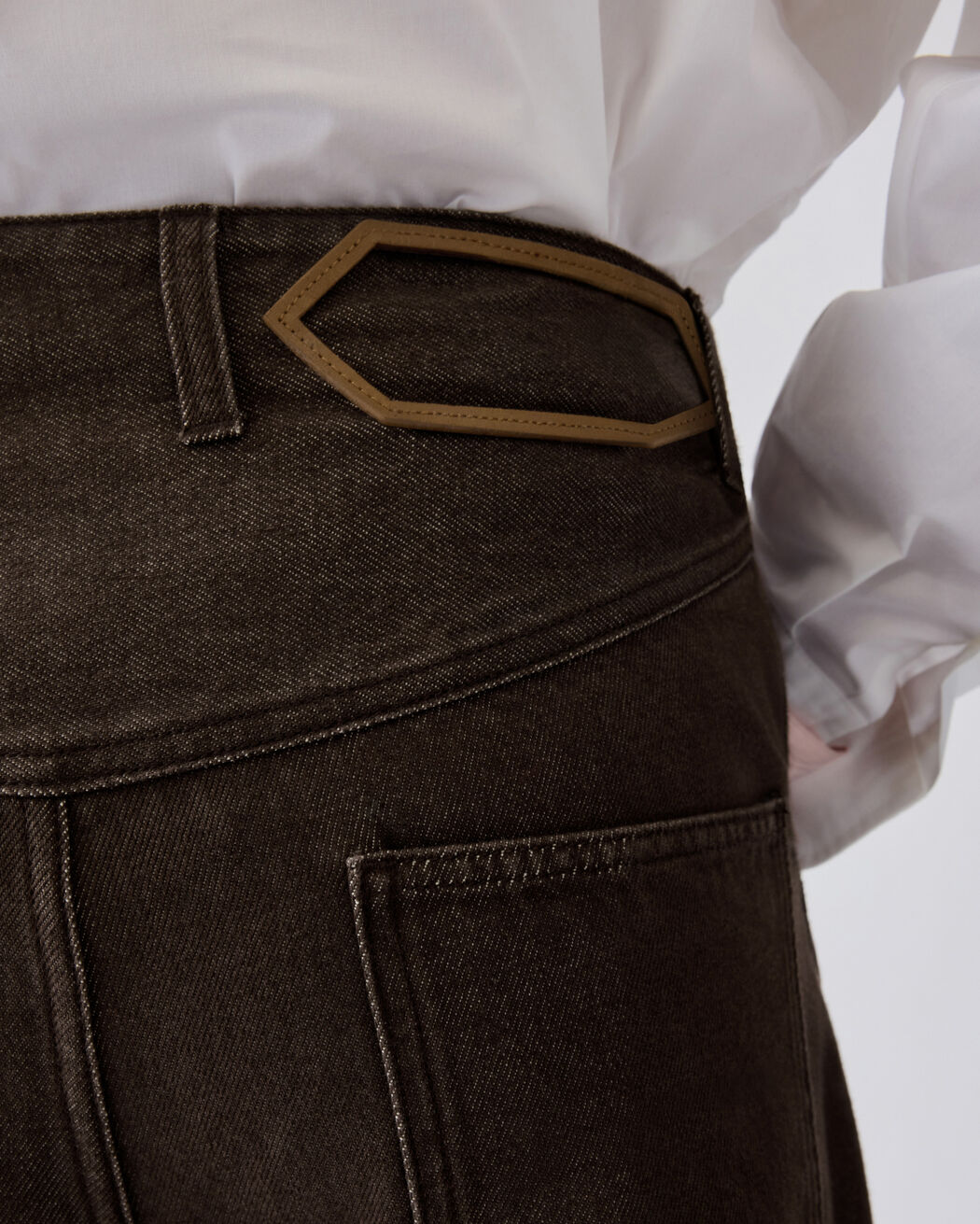 The de-Nîmes Tempo denim pants jacquemus the de n mes tempo denim pants