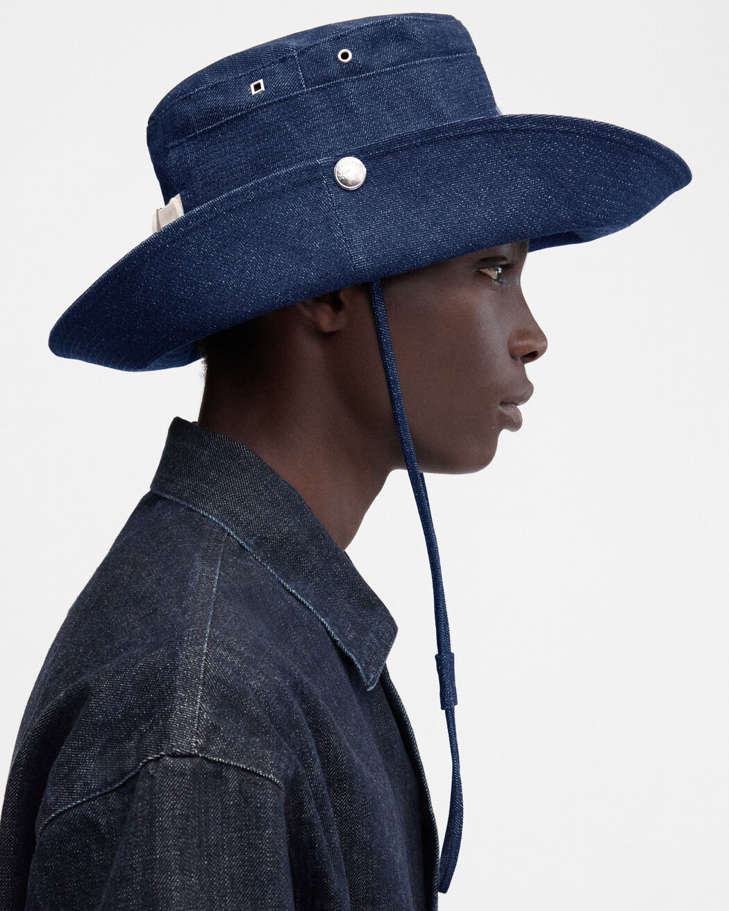 The de-Nîmes denim bucket hat jacquemus the de n mes denim bucket hat