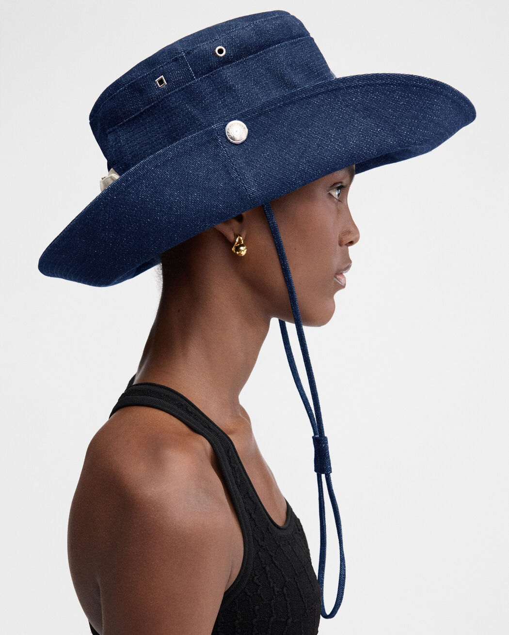 The de-Nîmes denim bucket hat jacquemus the de n mes denim bucket hat