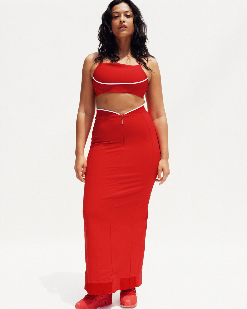 The JACQUEMUS+NIKE long skirt the jacquemus nike long skirt