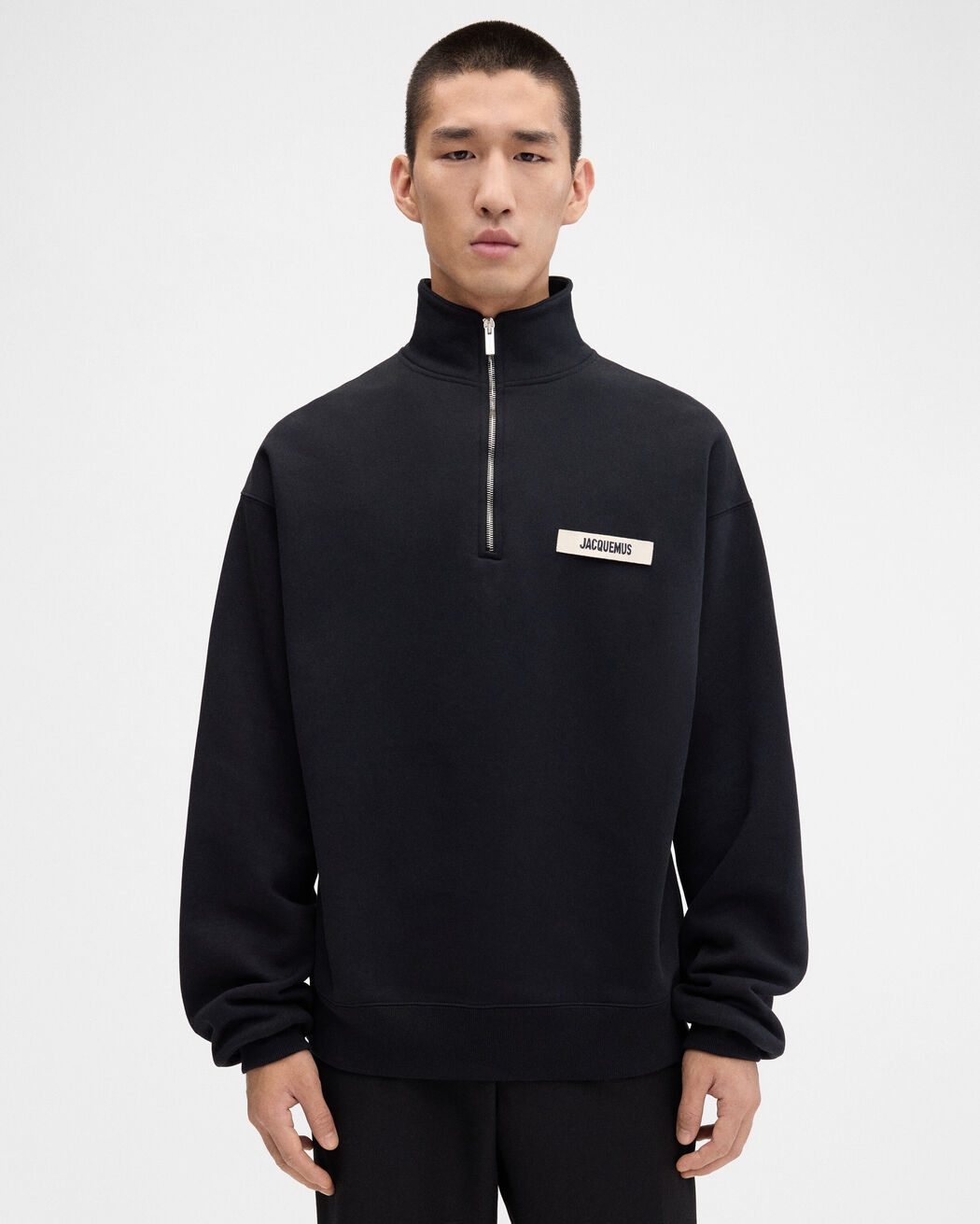 The Gros Grain zipped-rollneck sweatshirt jacquemus the gros grain zipped rollneck sweatshirt